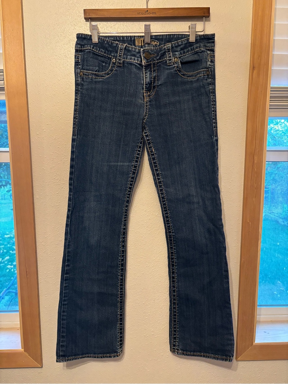 Kut From The Kloth Women's Dark Blue Bootcut Jeans 0124S
